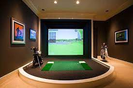 Great Traditional Game Room Golf Room Home Golf Simulator Golf Simulator Room