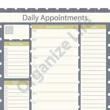 Gorgeous Daily Appointment Planner Printable Pdf By Organizelife On Etsy Daily Appointment Planner Appointment Planner Printable Planner