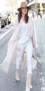 How To Wear White Jeans In The Winter Celebrities In White Jeans How To Wear White Jeans White Jeans Winter White Jeans Outfit Winter
