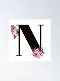 For instance, to make an uppercase letter a, you would draw 2 diagonal lines meeting at a point on top, then a horizontal line between the … Buchstabe N Alphabet Monogramm Rosa Blume Und Schmetterling Poster Von Atevern Redbubble