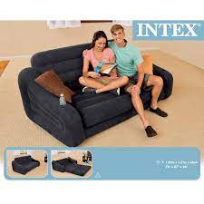 Couch with blow up mattress. Intex Pull Out Inflatable Sofa Bed