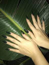 Night Palm In 2021 Bright Summer Acrylic Nails Yellow Nails Winter Nails