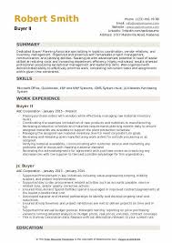 Buyer Resume Samples Qwikresume