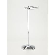 Gatco 1443c modern square base toilet paper holder stand with storage minimalist design for the bathroom. Freestanding Toilet Roll Holder Home George At Asda