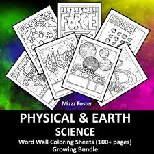 There are tons of great resources for free printable color pages online. Physical Science 100 Word Wall Coloring Sheets Chemistry Physics Earth Sci