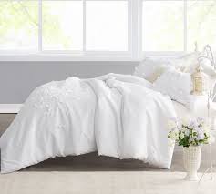 Then this blend of polyester and sustainably grown cotton might be just the thing for you. Shop Queen Sized Duvet Cover Oversized White With Handsewn Flower Petals