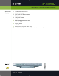 sony walkman icf cd553rm specification