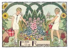 2025 Wall Calendar (12pg) Vintage Kids Book Illustrations by E. Riemersma  M3077