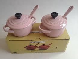 Visit le creuset for cast iron and stainless cookware, bakeware, pots. Le Creuset Stoneware Mini Condiment Pots With Spoons Set Of 2 White Kitchen Storage Organization Apexlab Canisters Jars