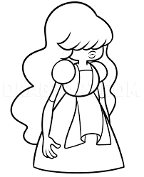 Kizicolor.com provides a large diversity of free printable coloring pages for kids, available in over 16 languages, coloring sheets, free colouring book, illustrations, printable pictures, clipart, black and white pictures, line art and drawings. How To Draw Sapphire From Steven Universe Coloring Page Trace Drawing