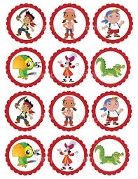 Yo Ho Yo Ho A Pirate S Life For Me Peter Pan Jake And The Neverland Pirate Or Peter Pan Returns Set Of Printable Cupcake Toppers Favor Tags Cupcake Toppers Printable Pirate Crafts Pirate Cupcake