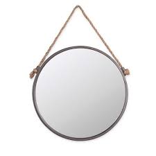 You'll be able to add any colourful, creative details you like to embellish the simple round mirror design. 15 Inch Diameter Round Rustic Wall Mirror With Hanging Rope Foreside Home Garden Target