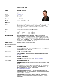 Curriculum Vitae Bei Cv