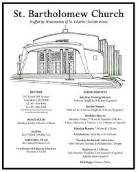 And when they said goodbye to abraham, one of them, who could very well have been god himself, turned to abraham and he. Bulletins St Bartholomew Roman Catholic Parish