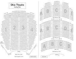 ohio theatre seating chart ohio theatre columbus seating