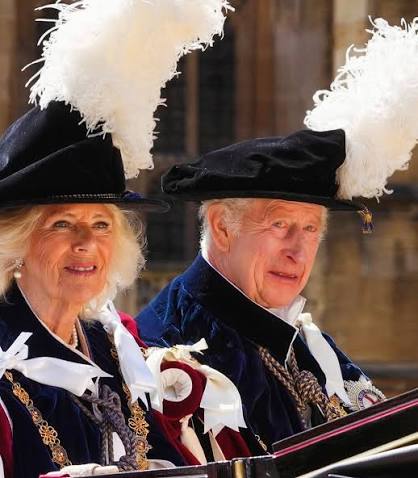 The King and Queen, The Prince of Wales and other members of the Royal  Family have attended a service for the Most Noble Order of the Garter at St  George's Chapel in