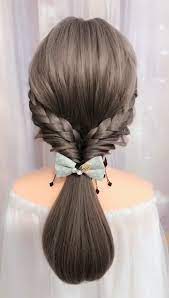 The Girl S Long Hair Hairstyles Video Hair Styles Hair Tutorial Long Hair Tutorial