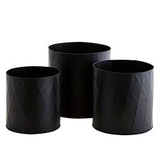 Je vous y explique comment réaliser super facilement des jolis. Cache Pot En Metal Noir Avec Relief Arlequin Par 3 Madam Stoltz Cache Pot Pots Metal Noir