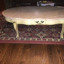 Base price represents 24w x 48l x 17h oval coffee table in cherry, maple or oak. Best French Provincial Coffee Table With Marble Top For Sale In Rowlett Texas For 2021
