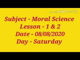 Class 1 Moral Science Lesson 1 2 Questions And Answers Youtube