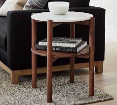 Bloomquist Round Marble End Table Potterybarn In 2020 Marble End Tables End Tables Marble Round Coffee Table