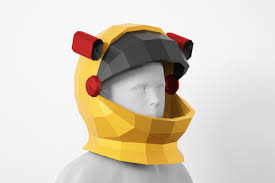 Instant download free pdf sewing patterns! Space Suit Papercraft Free Pdf Template Space Mask 3d Paper Model Lacrafta