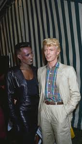 Just Stop Your Crying It S A Sign Of The Times David Bowie David Bowie And Grace Jones 1983 David Bowie Fashion David Bowie Ziggy Bowie