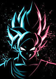 Find derivations skins created based on this one; Face To Face Blue Vs Rose Poster By Alberto Perez Displate Dragon Ball Super Artwork Dragon Ball Super Goku Anime Dragon Ball Super