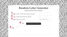 Random Letter Generator By Generator Cafe In 2020 Lettering Writing Skills New Words