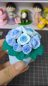 Diy Blue Rose By Clay Video Clay Crafts Polymer Clay Crafts Diy Clay Crafts
