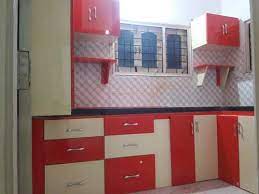 Kitchen wardrobe laundry alfresco bathroom commercial & architectural study & entertainment xenolith ravine thermolaminated createc legato. Red And Cream Polished Pvc Kitchen Wardrobe Rs 400 Square Feet Evershine Marketing Id 20345214948