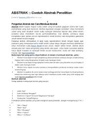 Bagaimana cara membuat abstract karya tulis ilmiah yang berkualitas? Abs Trak