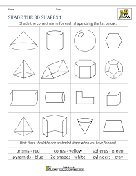 3 dimensional shapes worksheets 7th grade being able to name the 3d shapes is a solid first step in learning this type of math. 3d Shapes Worksheets 2nd Grade