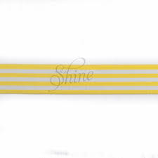 Maybe you would like to learn more about one of these? Belting Elastic Yellow White Stripe On Soft Elastic 25mm Shine Trimmings Fabrics