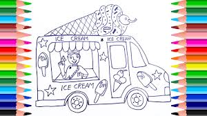 Use buttons 'download' or 'print' to get this picture. How To Draw Ice Cream Truck For Kids Coloring Pages Art Color With Colored Markers Youtube