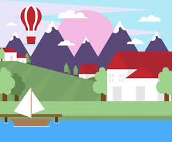 Mountain And Valley Landscape Background Illustration Vector Vector Art Graphics Freevector Com