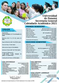 Luego de este paso, estarás apto a partir del. Calendario Academico Semestral 2021 Universidad De Panama