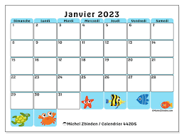 Calendrier Ephemeride 2023 Gratuit Calendrier Janvier 2023 À Imprimer “442Ds” - Michel Zbinden Mc