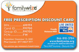 A discount card is not an insurance coverage but rather on the spot discount of a particular the discount program does not make payments directly to the providers participating in the program. Familywize Prescription Discount Card Hawaii Island United Way