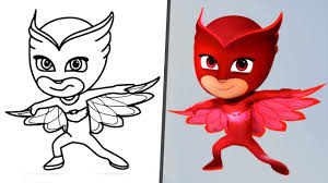 Pj masks owlette amaya printable coloring page. Pj Masks How To Draw And Color Owlette Youtube