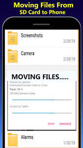 Use files to see how much free space is left on your phone and sd card. File Move Phone To Sd Card Apps Share For Android Apk Download