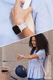 Paired With This Accessory Band In Periwinkle Fitbit Versa Is Pastel Perfect Fitbit Fitbit Models Fitness Watch Tracker