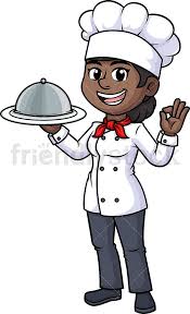 Also, find more png about free recipe black and white png. Black Female Chef Holding Serving Tray Cartoon Clipart Vector Friendlystock Cartoon Clip Art Female Chef Cartoon