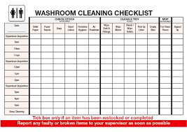 advanced washroom cleaning checklist download this