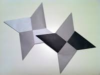 For this simple origami, you'll need two sheets of square paper. Origami Throwing Star Instructions