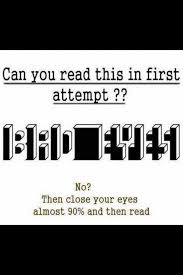 I Had To Squint But I Could Read It Hint Think Outside The Box Literally Funny Mind Tricks Illusions Mind Mind Tricks