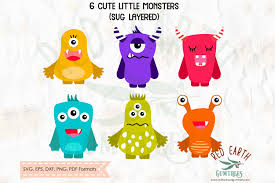 In this tutorial i'm going to explain how you can easily animate svgs using an online tool called svgator. Baby Monsters Bundle Graphic By Redearth And Gumtrees Creative Fabrica