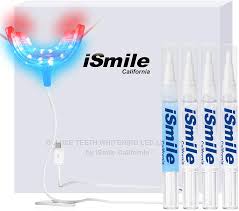 Amazon Com Ismile Teeth Whitening Kit With Led Light For Sensitive Teeth Red Blue Dual Lighting Technology Upgrade Professional 35 Carbamide Peroxide Desensitizing Gel Health Personal Care