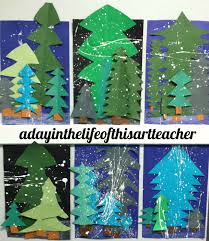 I Found This Lesson On Pinterest And It Is From An Art Teacher Blog Artolazzi I Thought The Winter Art Lesson Christmas Art Projects Elementary Art Projects
