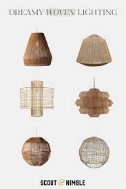 Shop Woven Lighting Now Browse Scout Nimble S Top Choices For This Season S Hottest Trend Woven L Diy Pendant Light Entryway Table Styling Foyer Decorating